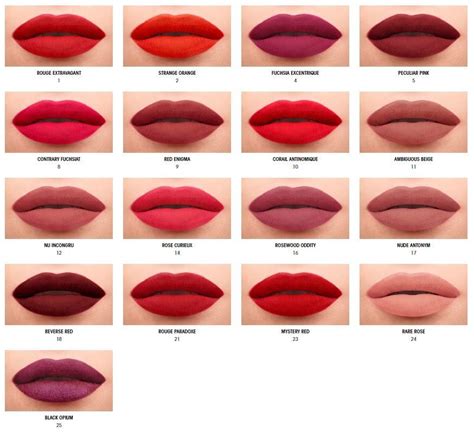 ysl rouge pur couture lipstick swatches